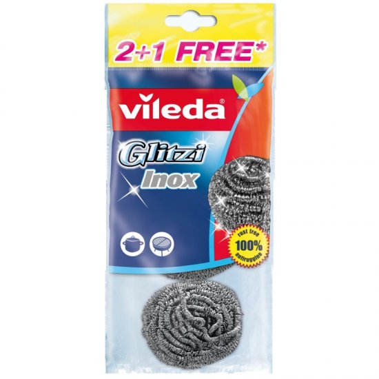 Vileda Glitzi Inox Σπιράλ Σύρμα Κουζίνας (2 Και 1 Δώρο)