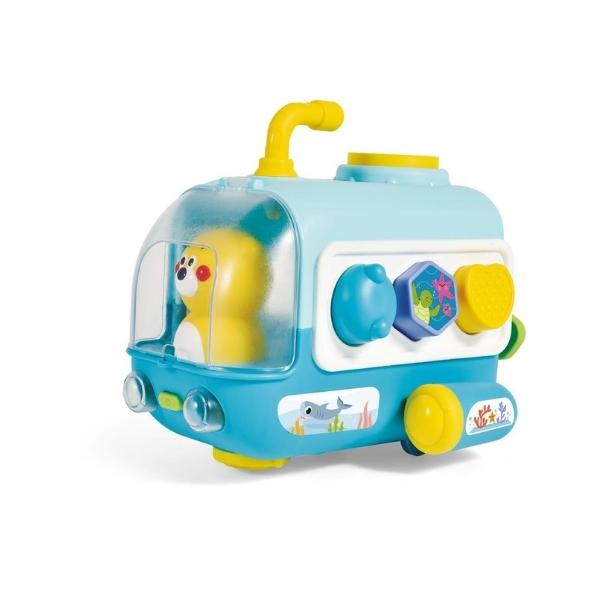 Βρεφικό Τρυποπαίχνιδο Δραστηριοτήτων Υποβρύχιο Με Ήχους & Φως 2 Χρώματα 27x20x21cm