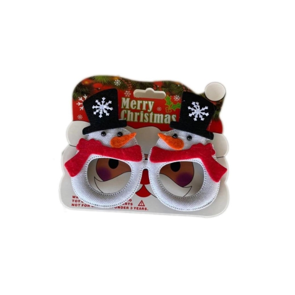 Χριστουγεννιάτικα Γυαλιά Με Χιονάνθρωπο & Glitter 15x12cm