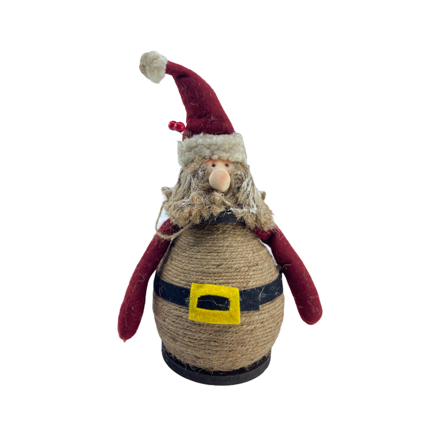 Χριστουγεννιάτικη Διακοσμητική Φιγούρα Άη Βασίλης Βελούδινος Σκούφος 15x11x24cm