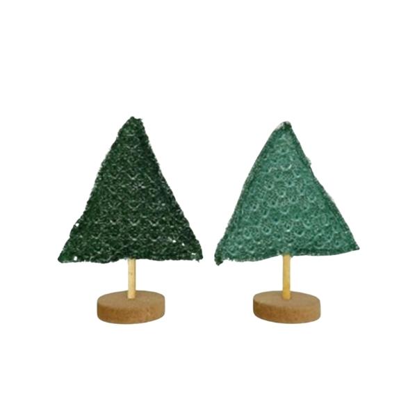 Χριστουγεννιάτικο Επιτραπέζιο Διακοσμητικό Δεντράκι Υφασμάτινο 12x6x20cm