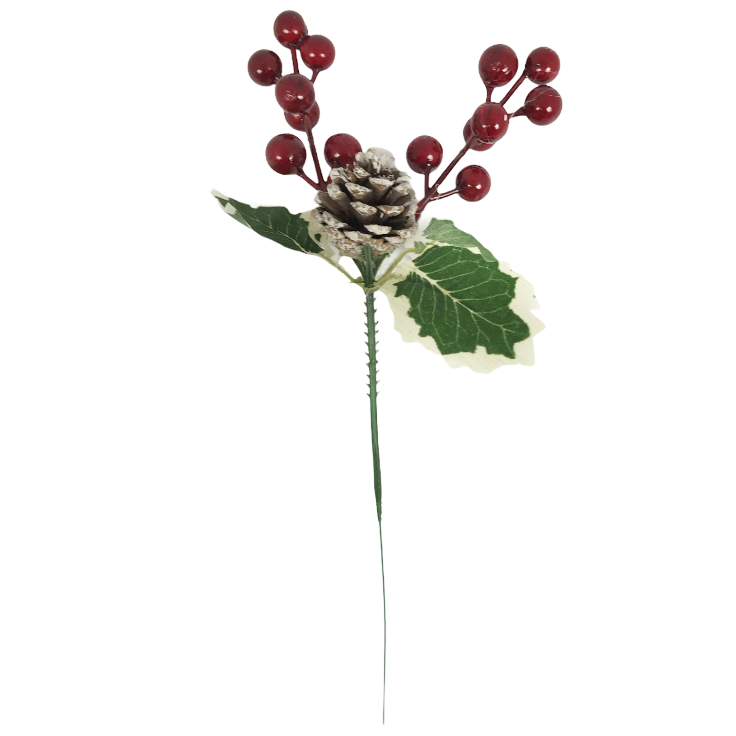 Χριστουγεννιάτικο Κλαδί Berries Κουκουνάρι 27cm