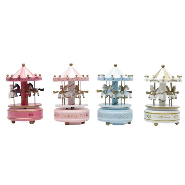 Χριστουγεννιάτικο Μουσικό Καρουζέλ 3 Παλ  Χρώματα 11x11x18cm Σ48
