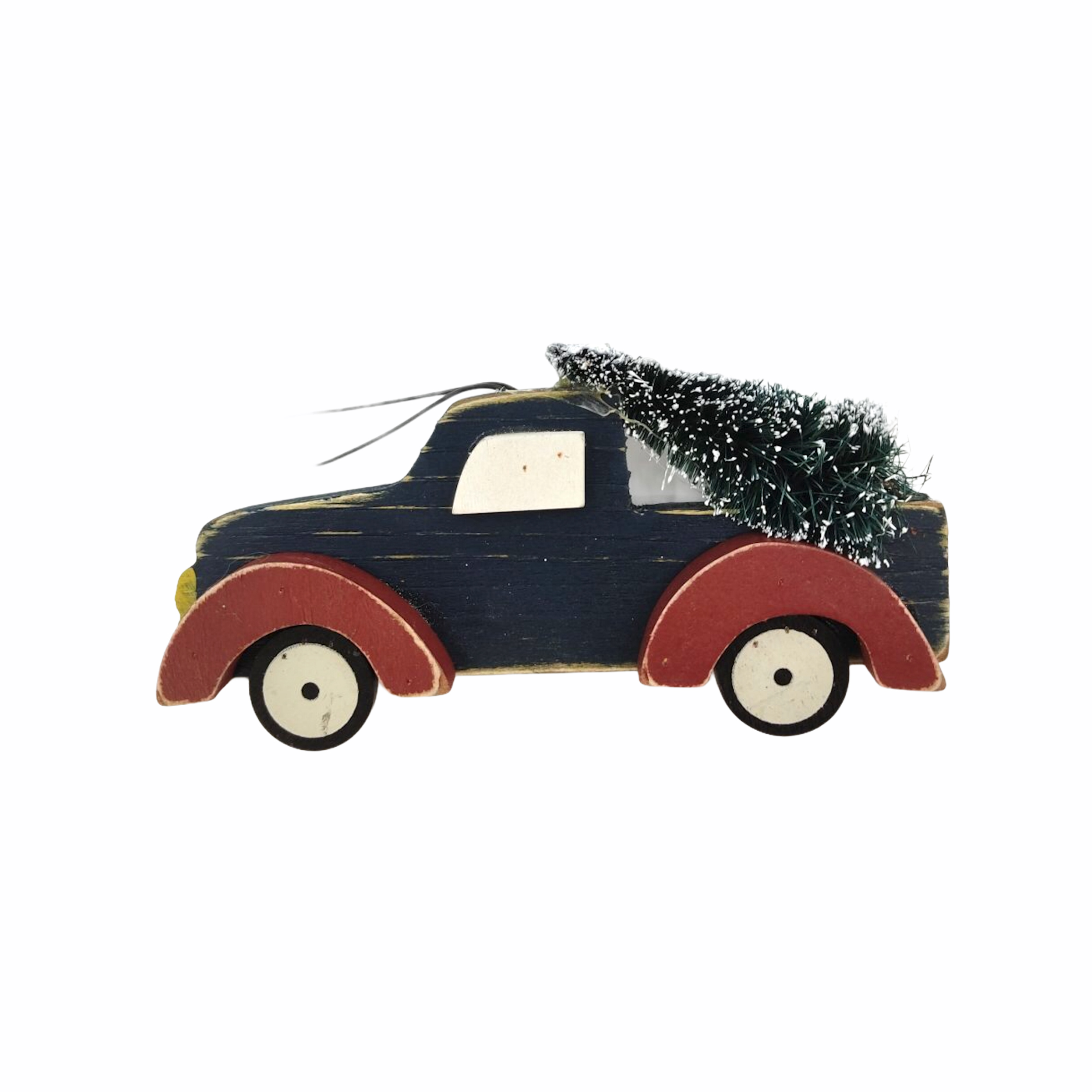 Χριστουγεννιάτικα Στολίδια Δέντρου Ξύλινα Αυτοκίνητο Δεντράκι 16,5x3,9x9,5cm