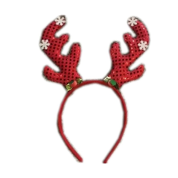 Χριστουγεννιάτικη Στέκα Ταρανδάκι Με Κόκκινα Κέρατα 25x22x1,5cm